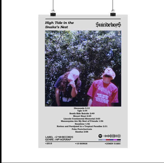 SuicideBoys High Tide in the Snake’s Nest Album Poster SuicideBoys High Tide in the Snake’s Nest Album Poster